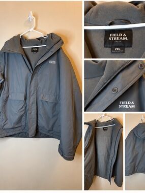 Field & Stream Men's Hooded Shell Jacket - Gray